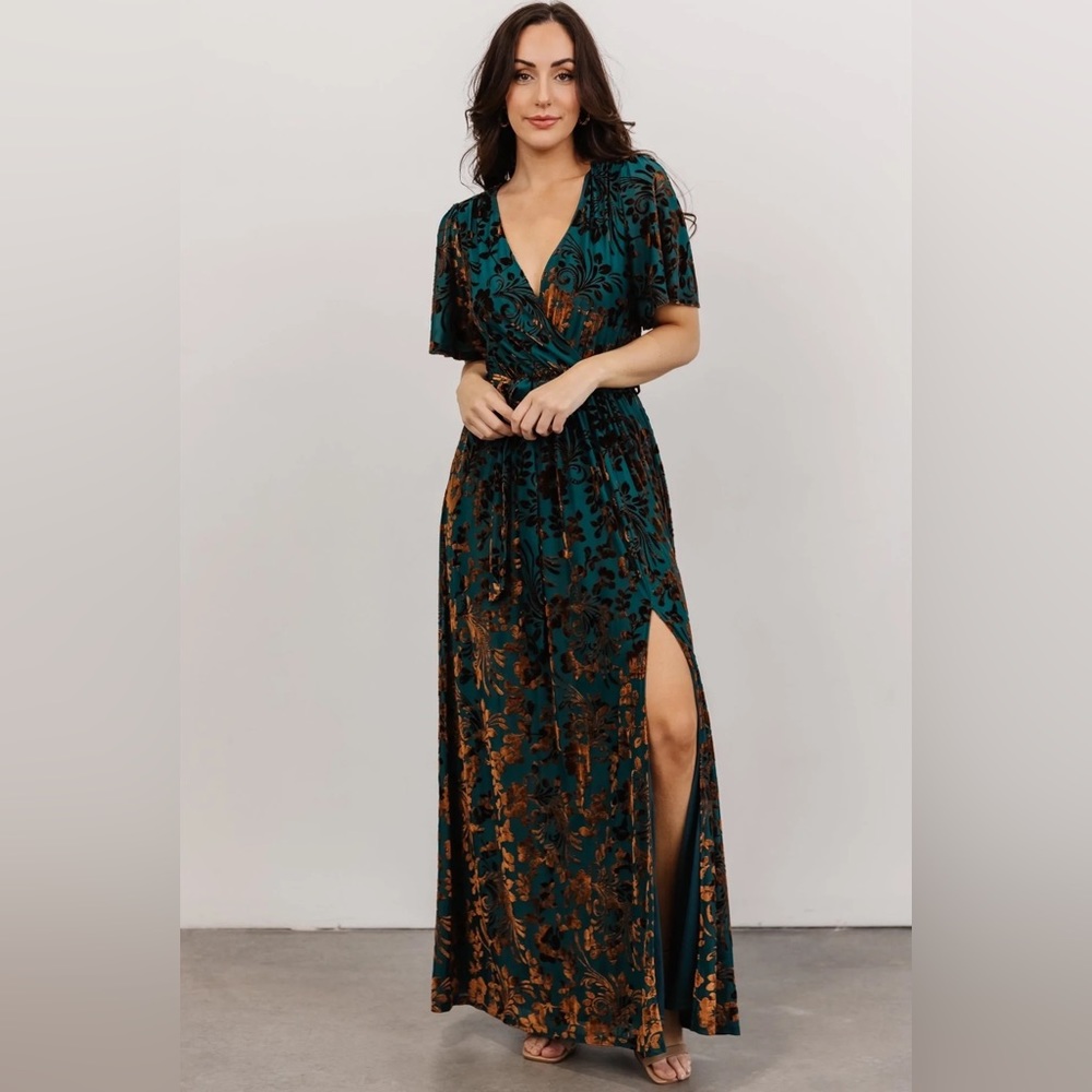 Baltic Born Uma Dress - Burnt Velvet Wrap Dress